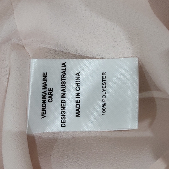 Veronika Maine Size 8 pastel pink back drape sleeveless top - Picture 7 of 8